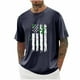 thumbnail image 1 of Camisetas de Manga Larga para Hombre Algodón Impresión Cuello Redondo Blusas de Moda Casual, 1 of 3