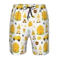 thumbnail image 3 of Salouo Gnomes Bees Pattern Swim Trunks for Men,Men's Hawaiian Bathing Suit Swimsuits Quick Dry Swimming Board Shorts Beach Shorts with Pockets-Medium, 3 of 6