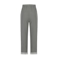 thumbnail image 4 of Xuyuer Womens Casual Cotton Tapered Capri Cargo Pants Loose Elastic Waist Ankle Cropped Trouser with Pockets, 4 of 5