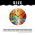 thumbnail image 2 of 14 Inch Wall Clock Battery Operated Silent Clock Decorative for Office, Kitchen, Outdoor, Living Room，Beautiful Colorful Autumn Tree Image, 2 of 4