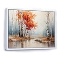 thumbnail image 2 of Designart "Canada Orange Autumn Euphony VII" Landscapes Floater Framed Canvas Print, 2 of 7