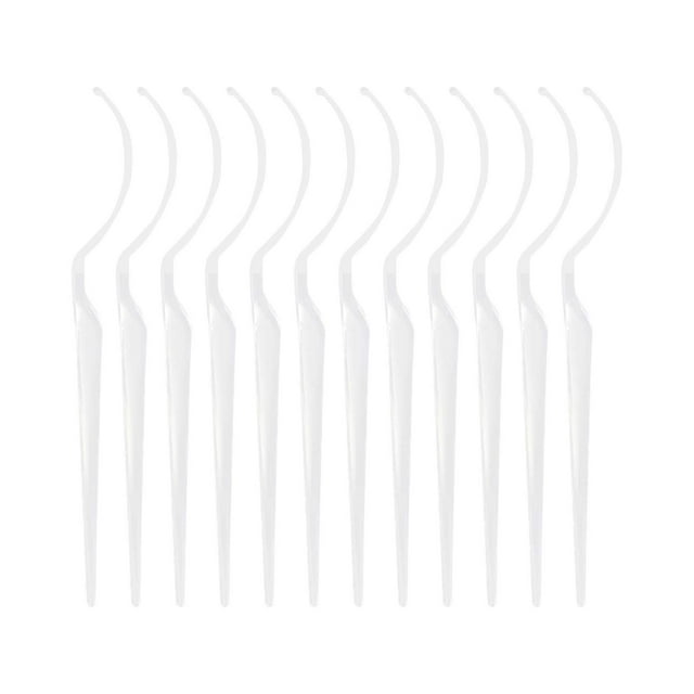lionlar 12 Pieces Eyelashes Display Sticks Eyelashes Applicator Tools for Makeup DIY Clear