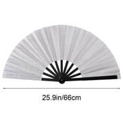 Weloille PVC Kung Fu Tai Chi Fan, 1.08 ft Iridescent Purple Traditional Chinese Fan, Folding Performance Fan for Martial Arts Dance Festival Gift Home Decor
