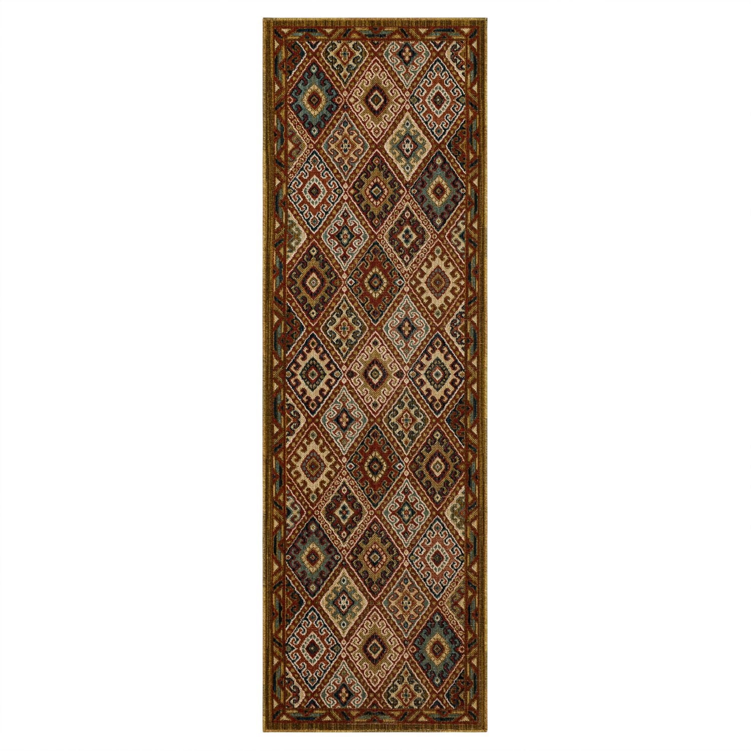 Mohawk Home Quinnstone Red Woven Polyester Area Rug