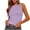 Purple, variant on HAiming Womens Tank Tops Summer Sleeveless Solid Round Neck Ribbed Knit Slim Blouse Side Ruched Basic Tees Shirts