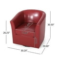Porsche Indoor Red Faux Leather Swivel Club Chair - Walmart.com