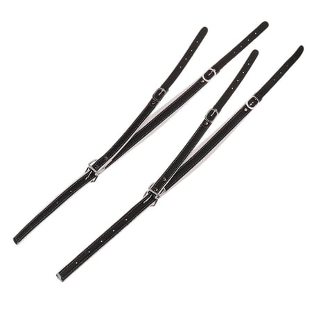 2x Black Leather Wide Thick Comfortable 96 120 BASS Accordion Shoulder Strap Set Accordion Belt