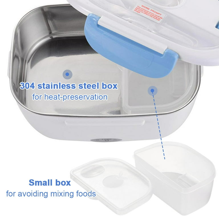 Portable Electric Heating Lunch Box Food Warmer Storage Box Kit with  Removable Container 