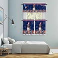 thumbnail image 6 of Independence Day Kitchen Curtains Valances and Tiers Set of 3 Cartoon Pug Dog Cute Puppy Colorful Poppy Tier Curtains and Valance with Rod Pocket for Small Windows, 27.5"x24", 6 of 9