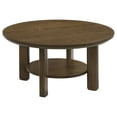 thumbnail image 6 of Ottowa 2-piece Round Wood Coffee Table Set Brown, 6 of 12