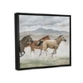 thumbnail image 4 of Stupell Industries Galloping Horses Landscape Animals & Insects Painting Black Floater Framed Canvas Art Print Wall Art, 21 x 17, 4 of 10