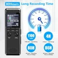 thumbnail image 5 of 64GB Digital Voice Recorder with 8000 Hours Recording Capacity, 80Hrs Battery Time Voice Activated Recorder with Playback, Professional USB-C 1536kbps Audio Recorder for Meeting Lecture, 5 of 7