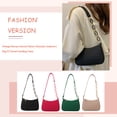 thumbnail image 5 of Fashion Underarm Bag Simple Felt Top-handle Bags Waterproof Portable Elegant Alligator Shoulder Bag for Weekend Vacation Khaki Felt, 5 of 6