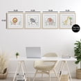 thumbnail image 3 of Stupell Industries Baby Jungle Animals & Flowers 4 Piece Birch Framed Print Under Glass Set, design by Carla Daly, 13 x 13, 3 of 10