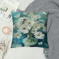 thumbnail image 2 of JEUXUS White Flowers Florals Botanical Bloosom Short Plush Pillowcase High-Quality White, 2 of 5