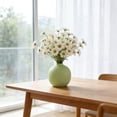 thumbnail image 6 of Xecvkr Round Faux Ceramic Vase Modern Decor Tabletop Shelf Centerpiece Shatterproof Lightweight Easy Clean Plastic Functional Planter 1pcs Green, 6 of 6