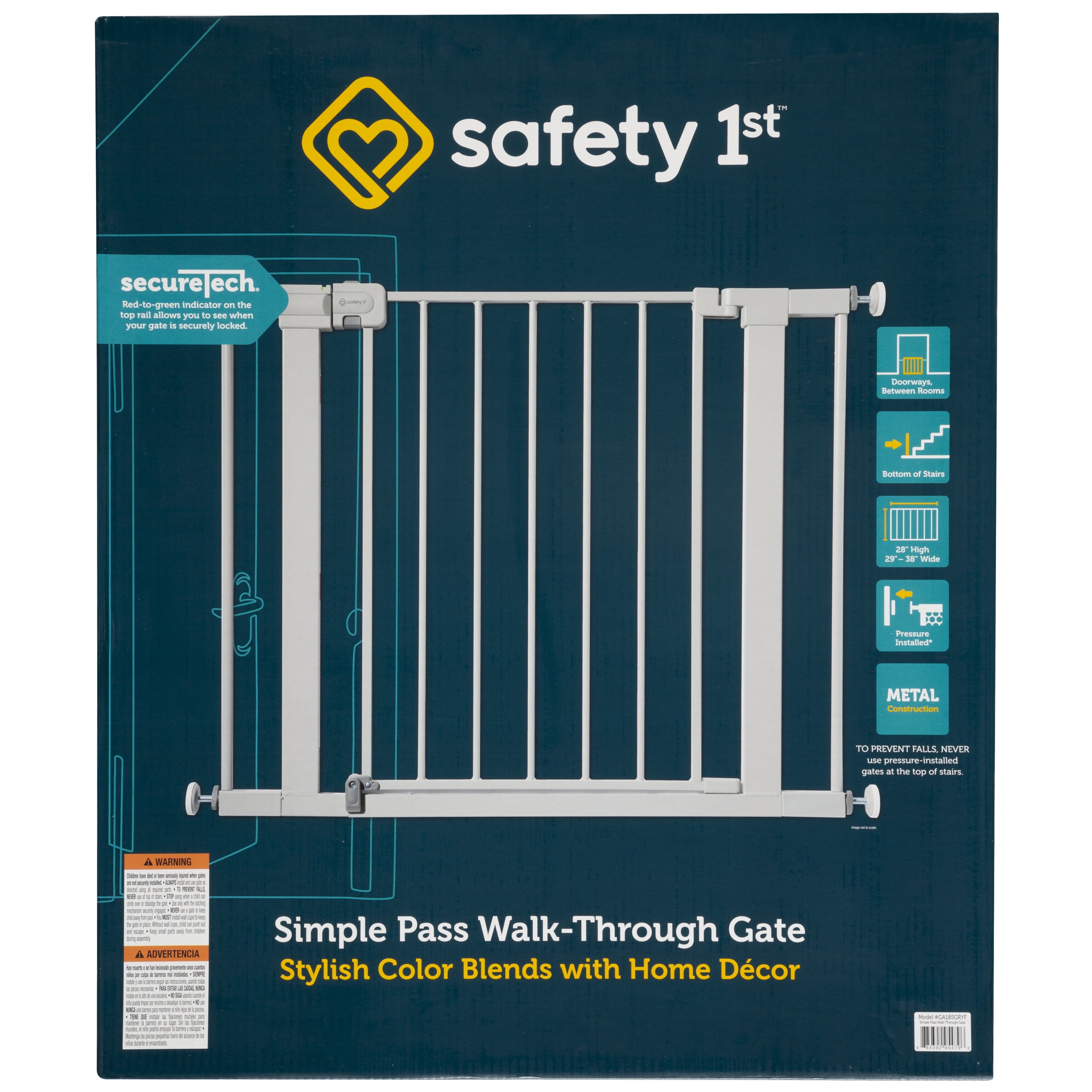 Hardware Mounted Sturdy Metal Safety First Sliding Gate Safety 1st