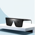 thumbnail image 4 of XINQIHANG Oversized Square Sunglasses Siamese Rimless Sunglasses for Women Men Flat Lens UV400 Protection, 4 of 7
