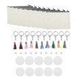 thumbnail image 1 of 10 Pieces Sublimation Blanks Pouch DIY Heat fer Makeup Bags Iron on fer Zipper Canvas Pen, 1 of 5