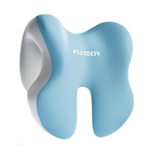 Reposacabezas para silla de oficina, almohada para la siesta, silla de escritorio, soporte para el cuello, ergonómico. Azul grisáceo