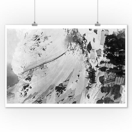 Alaska Aerial Photo - Chilkoot Pass, Alaska - Aerial View of the Chilkoot Pass - Vintage Photograph (9x12 Art Print, Wall Decor Travel Poster)