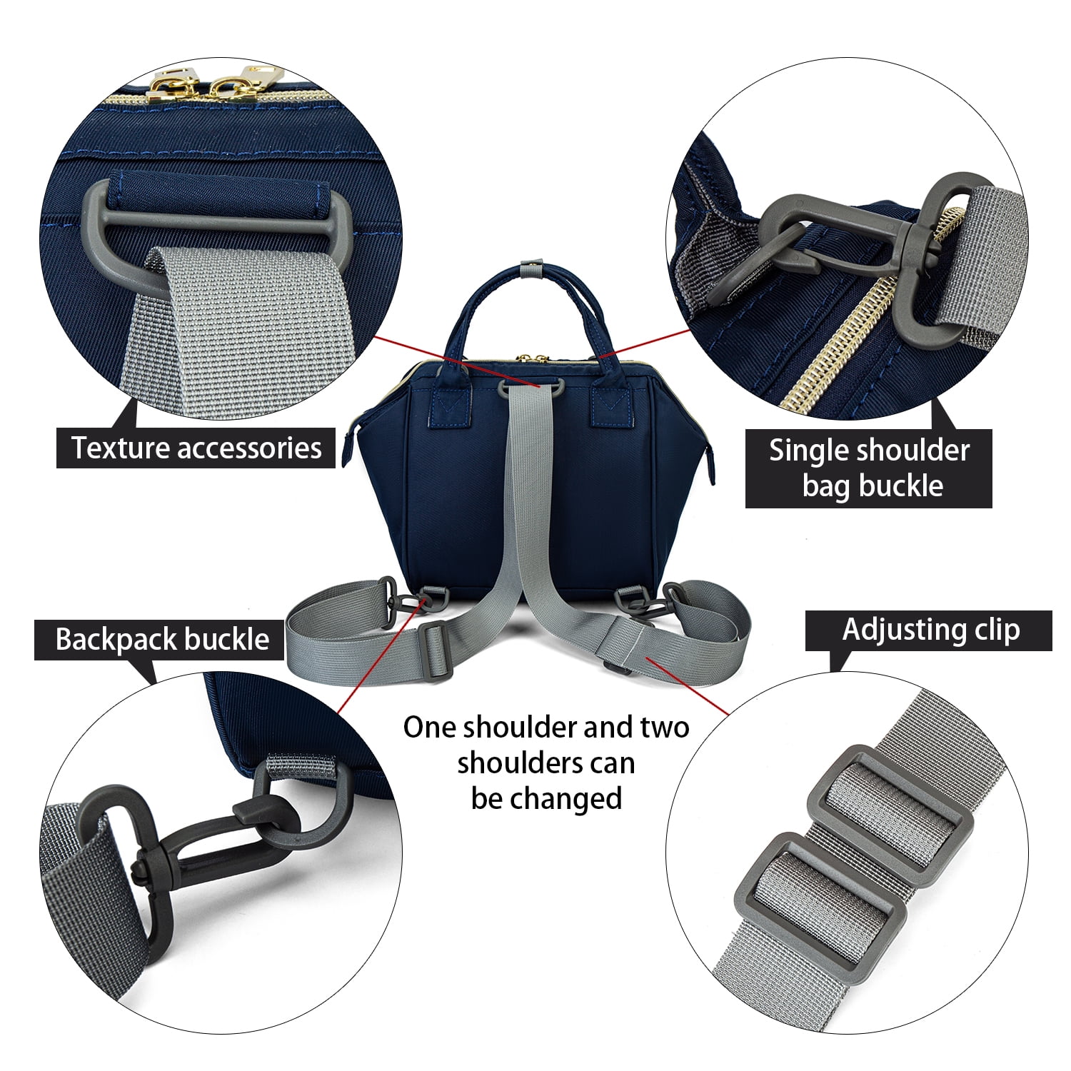 Baby Diaper Bag Backpack Waterproof Multi-Function Convertible Mini Smart Diaper Bag Backpack for Outdoor