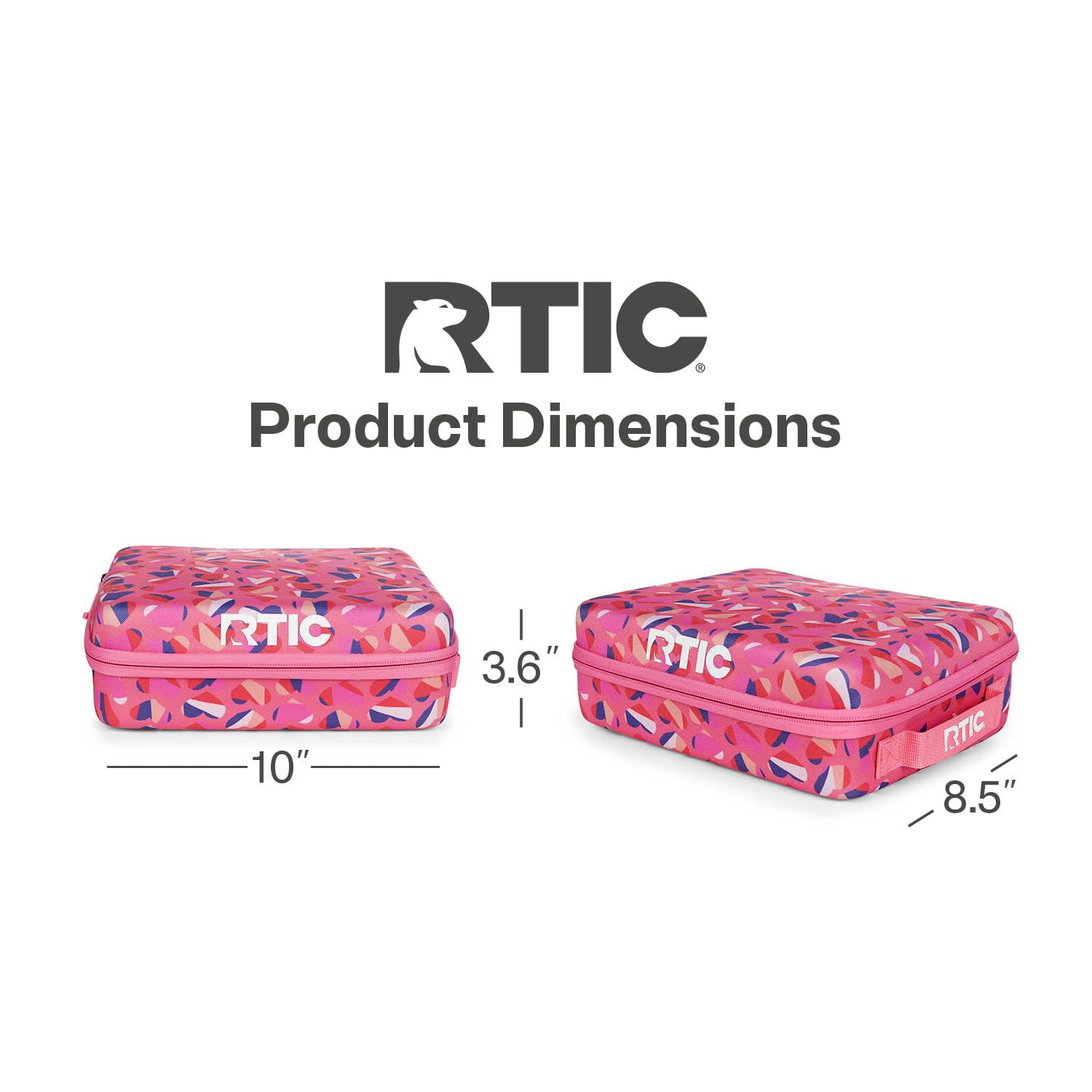 RTIC Day Packer Lunch Box, Insulated Lunch Container, Zipper Closure, Waterproof Fabric Sweet Hearts