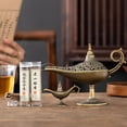 thumbnail image 3 of Aladdin Genie Lamp Incense Burner Made of Alloy Material Ideal for Tea Ceremony Decoration and Incense Use, 3 of 8
