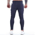 thumbnail image 4 of Inleife Mens Pants 2025 Men Fashion Solid Casual Elastic Waist With Pocket Trousers Sport Pants, 4 of 6