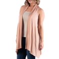 thumbnail image 3 of 24seven Comfort Apparel Plus Size Asymmetric Open Front Cardigan, 3 of 4
