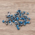 thumbnail image 2 of 100 piezas 8 mm remaches turquesas clavos manchas postes hechos a mano decoración de bricolaje accesorios ropa pulsera joyas zapatos bolsa - No.16 (azul), 2 of 7
