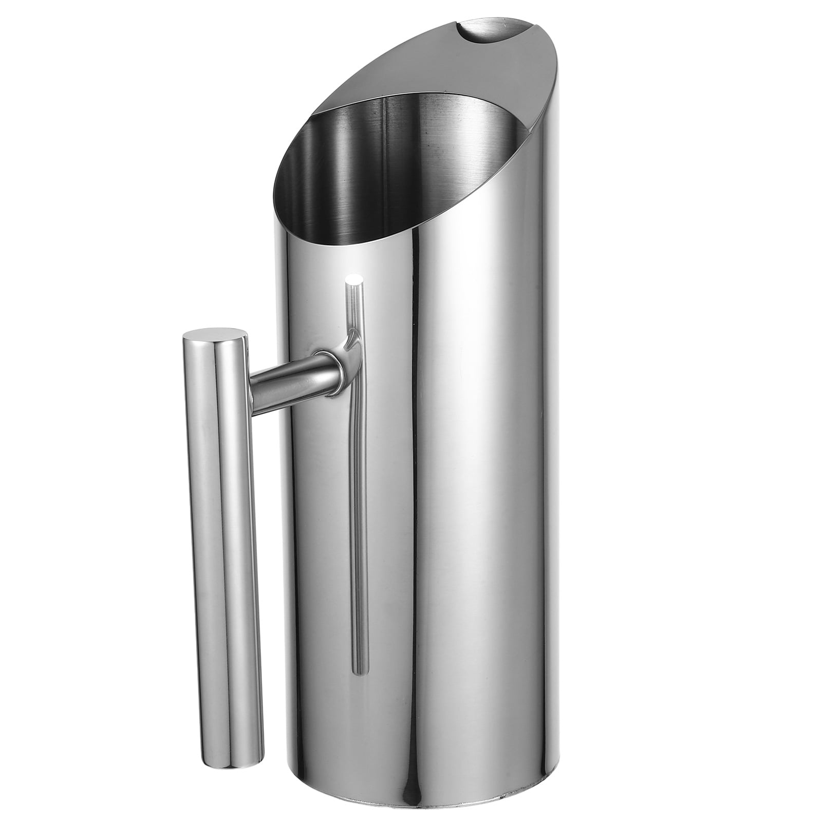 Hemoton Stainless Steel Beverage Pitcher with Handle for Home Use Silver Color 3.5L Capacity