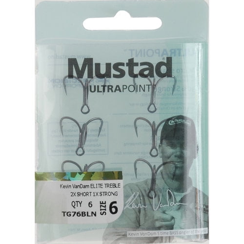 Mustad KVD Elite Triple Grip 1x 6ct Size 6 for sale online 