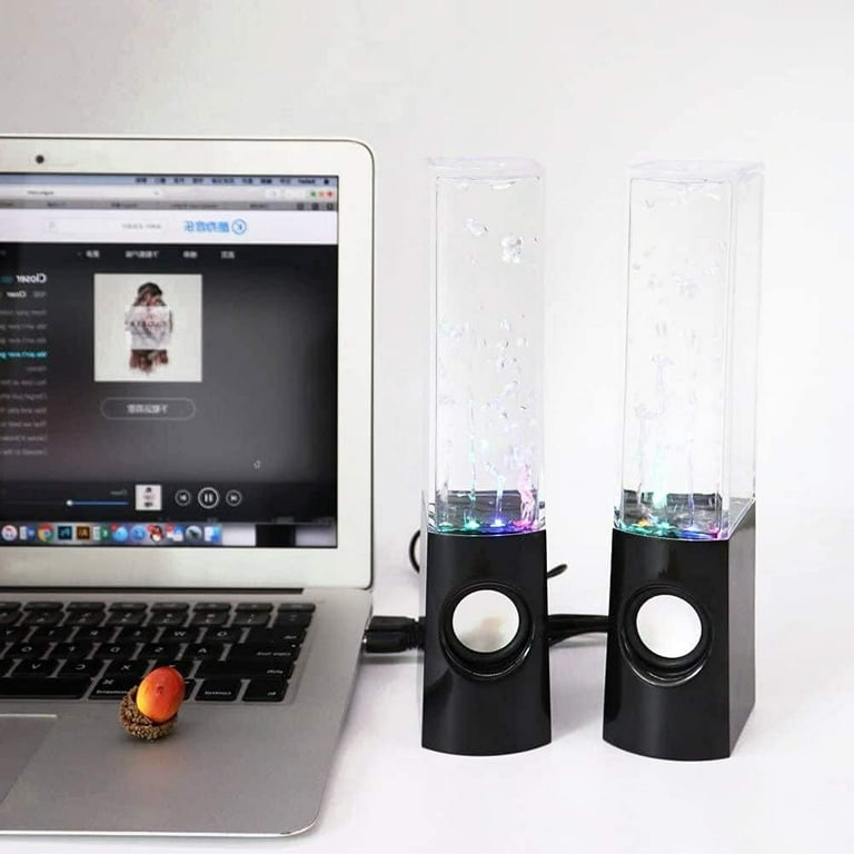  Aolyty Colorful LED Water Speaker with Dancing Fountain Light  Show Sound for PC, MP3 Player, Laptops, Smartphone Black : Electronics