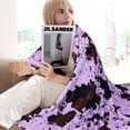 thumbnail image 3 of Fleece Purple Throw Blankets Soft Warm Cozy Lightweight Lavender Throw Blanket Girls Bed Couch Blanket All Season Purple Decor Gifts Stuff, 3 of 7