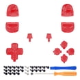 thumbnail image 4 of eXtremeRate Clear Red Replacement D-pad R1 L1 R2 L2 Triggers Share Options Face Buttons for ps5 Controller BDM-010/020, 4 of 5