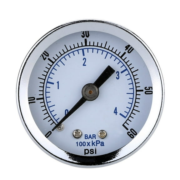 Supvox Portable Vacuum Pressure Gauge for Air Compressor Water Oil Gas 0 to 60Psi