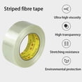 thumbnail image 2 of 10M Striped Fiber Tape Lithium Battery Pack Insulation Wrap Fiberglass Tape Single Side Adhesive Seal Packaging Fixed, 2 of 6