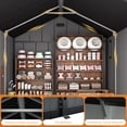 thumbnail image 3 of Domi 8x8 Ft Resin Outdoor Storage Shed with Floor, Weatherproof Plastic Garden Shed for Tools, Bikes, Lawn Mower, Patio & Backyard, 3 of 7