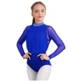 thumbnail image 2 of Xnihocha Girls Rhythmic Gymnastics Dance Unitard Ballerina Outfit Bodysuit Figure Ice Skating Dancewear Blue 12, 2 of 7