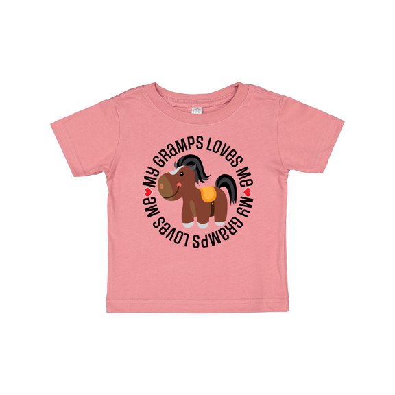Inktastic My Gramps Loves Me Childs Horse Boys or Girls Baby T-Shirt