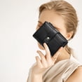 thumbnail image 2 of FALAN MULE Women’s Small Leather Wallet Rfid Blocking Bifold Card Holder with 3 ID Windows, 2 of 6
