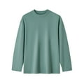 thumbnail image 1 of vdgthytj Big and Talls T Shirts for Men Basic Solid Color Long Sleeve Base Layer Tops Fall Winter Cozy Crewneck Undershirts, 1 of 3