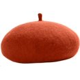 thumbnail image 1 of XINQIHANG Women Wool Blend French Beret Hats Solid Color Classic Beanie Cap, 1 of 7