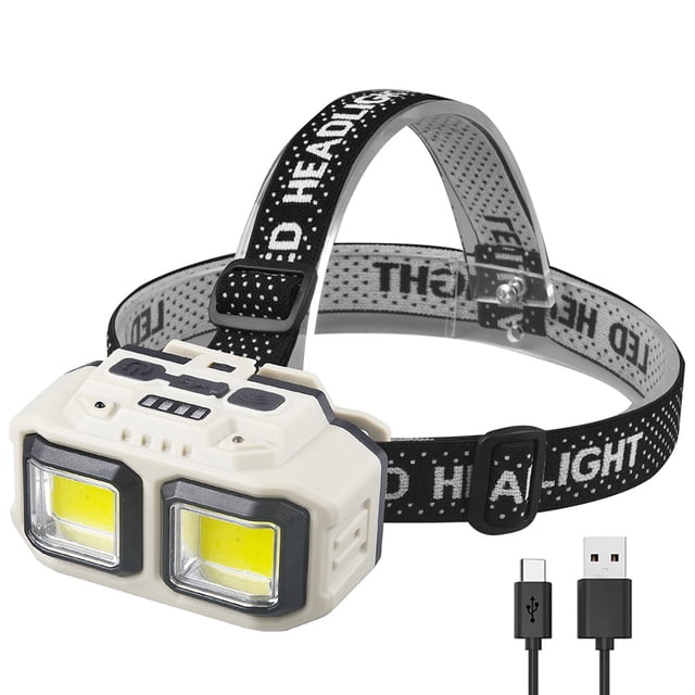 Faro Led Linterna de cabeza con sensor de movimiento 4 modos de luz Faro de trabajo 1200 Mah para reparación