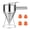 Style A, variant on Ywmsfl Efficient Cone Shape Funnel Stainless Steel Takoyaki Funnel With Antislip Handle For Home Kitchens And Food Stalls