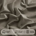 thumbnail image 4 of NICETOWN Velvet Curtains for Living Room, Soft Thick Elegant Velvet Curtains Thermal Insulated Sun Light Blocking Drapes Back Tab Velvet Window Curtains, Taupe, 52"x90", 2 Panels, 4 of 8