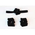thumbnail image 3 of Yoyauz Baby Girl Flower Headband Barefoot Sandal Set Baby Hair Ornament Pearl Flower Headband Foot Strap Hair Ornament is suitable for newborns and toddlers, 3 of 5
