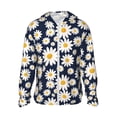 thumbnail image 1 of Balery Daisy Floral Sudadera ligera de manga larga con capucha y protección solar UPF 50+ para hombre y mujer, ideal para pesca y running-Small, 1 of 7