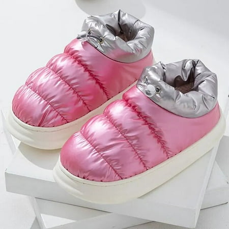 

CoCopeanut Women Winter Warm Plush Waterproof Thick Bottom Slippers Boots 2022 New Fashion Couple Home Cotton Shoes Leisure Snow Boots